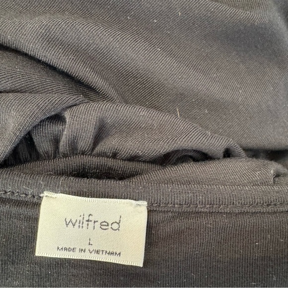 Aritiza Wilfred Market Square Neck A-line Jersey Black Midi Tank Dress - Picture 2 of 6